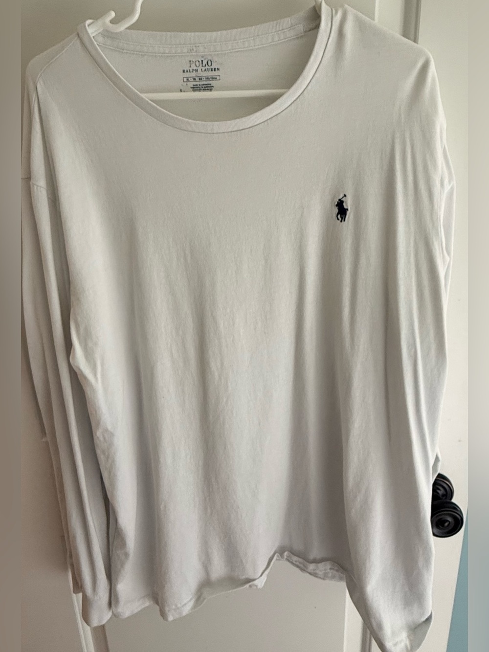 Polo Ralph Lauren White Long Sleeve Shirt – Men’s XL – 100% Cotton